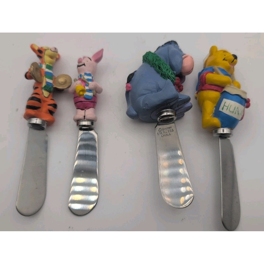 Disney Winnie The Pooh Cheese Butter Knife Spreader Set Of 4 Christmas Holiday